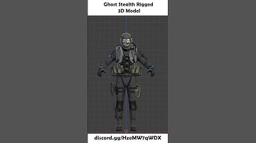 Ghost Stealth Rigged 3D Model Showcase | Call of Duty Mobile 3d Models #Shorts #callofdutymobile