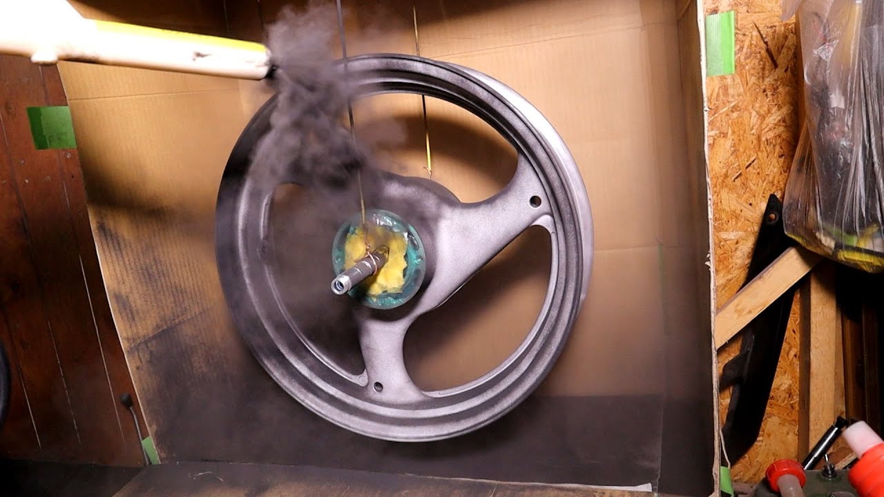 ホイールの粉体塗装（パウダーコート）【Bandit250 GJ77A】