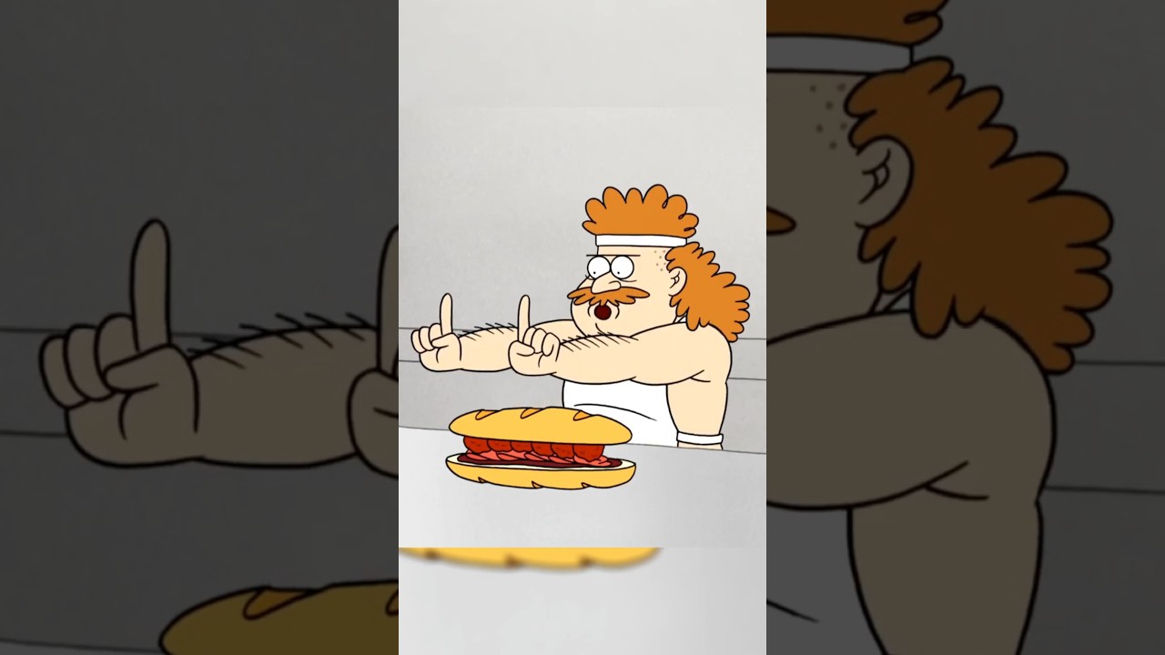 Mordecai and Rigby Order Death Sandwich 😯😯