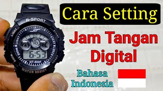 Cara Mengatur / Setting Jam Tangan Digital (Bahasa Indonesia 🇮🇩)