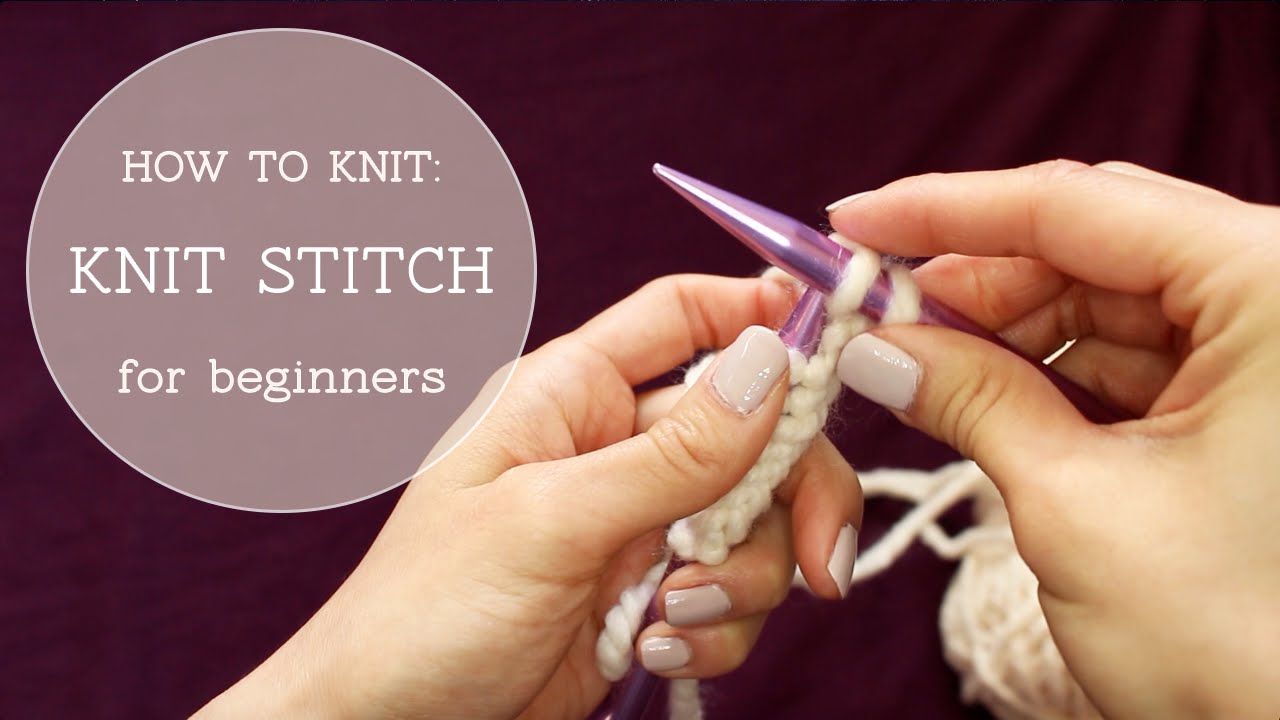 How to Knit the Knit Stitch (k) for Beginners - Sarah Maker