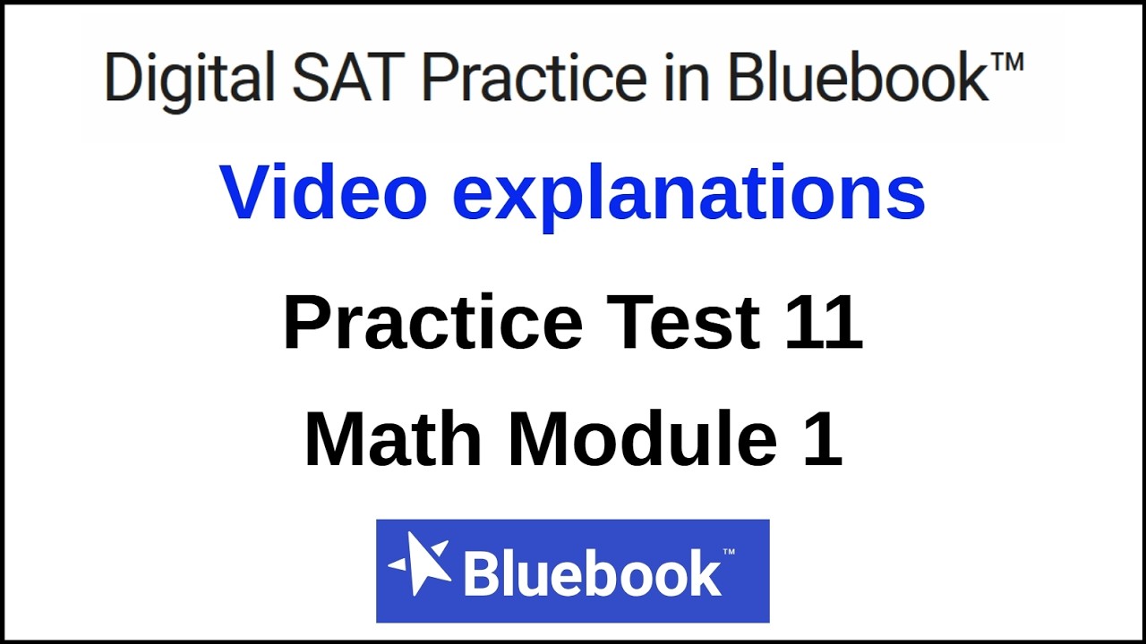 Question 01 Digital SAT Practice Test 11 Section 2 Math Module 1 - YouTube