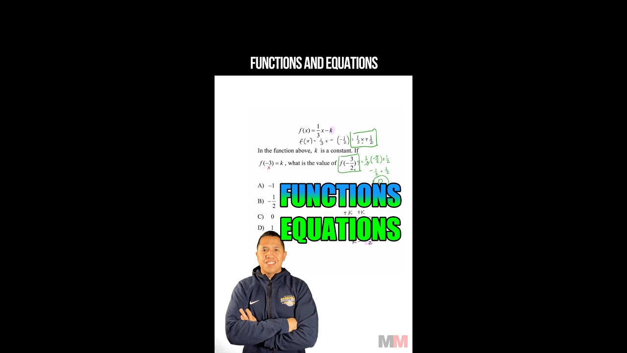 How to set up equations with Functions for the SAT