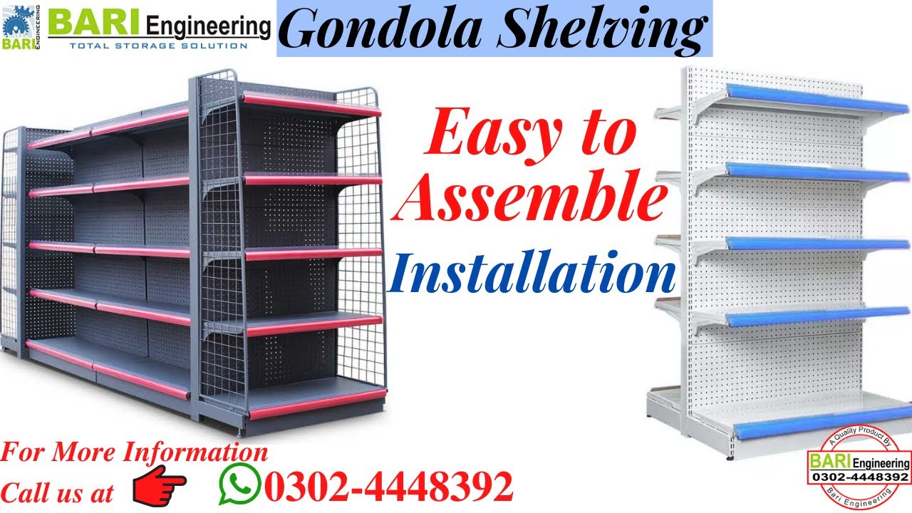 Grocery Racks Gondola Shelving Assembling Installation Rack in