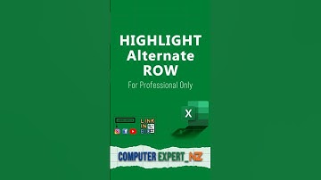 Excel trick to Highlight Alternating Rows #exceltricks #ytshorts #exceltraining