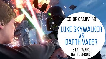 Luke Skywalker Vs Darth Vader!! - Star Wars Battlefront Co-op Campaign