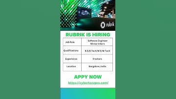 Rubrik Careers #freshersjobs #hiring
