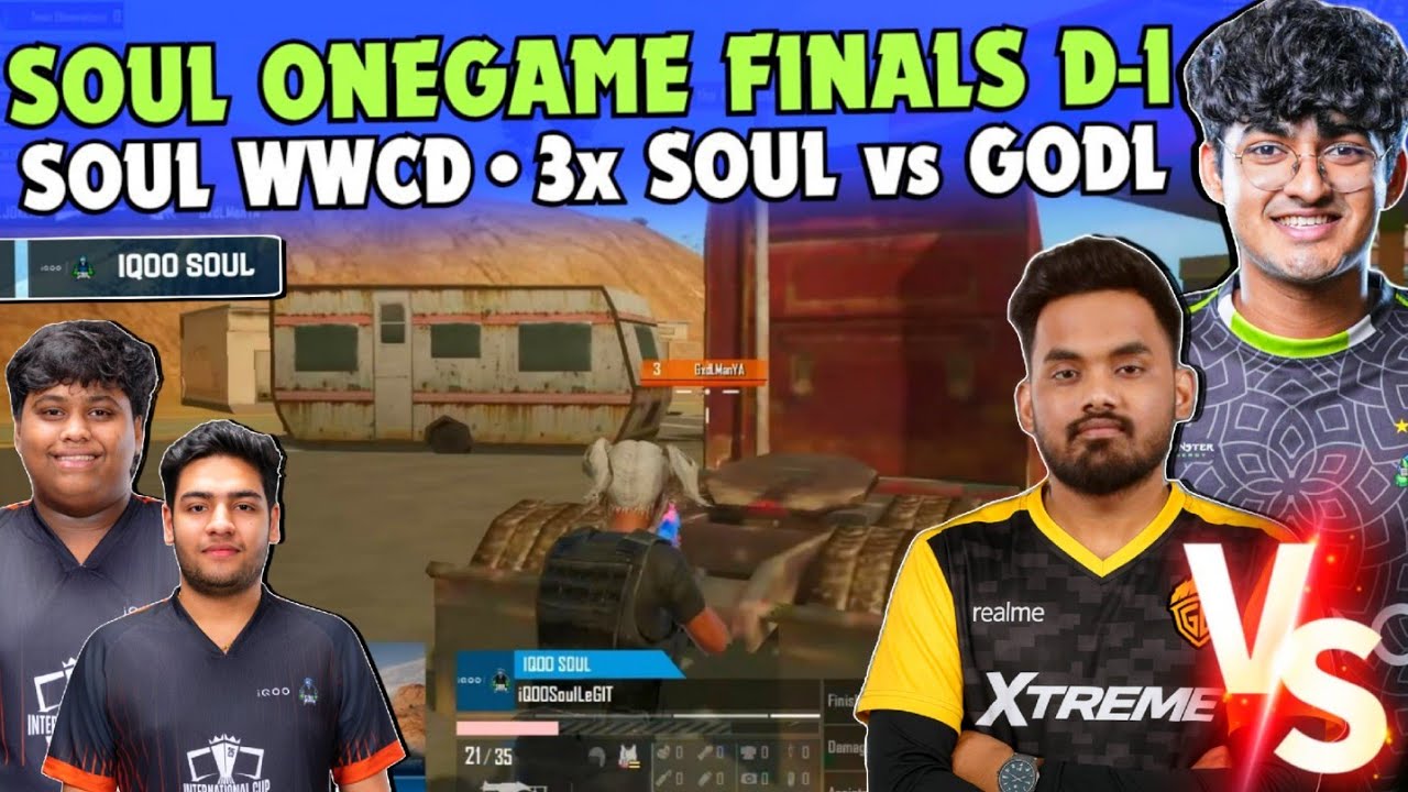 iQOOSouL OneGame Grand Finals Day 1 SOUL vs GODL DropClash 🔥 Team SouL ...