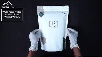 White Paper Printed Stand Up Pouches Without Window