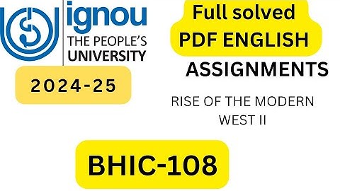 BHIC-108 SOLVED ASSIGNMENT 2024-25