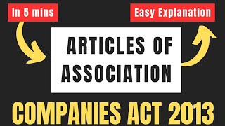 Articles of Association | Contents of AOA | Company law #companylaw #companiesact2013 #bcom #bba