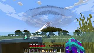 Minecraft fighting the Wither Storm
