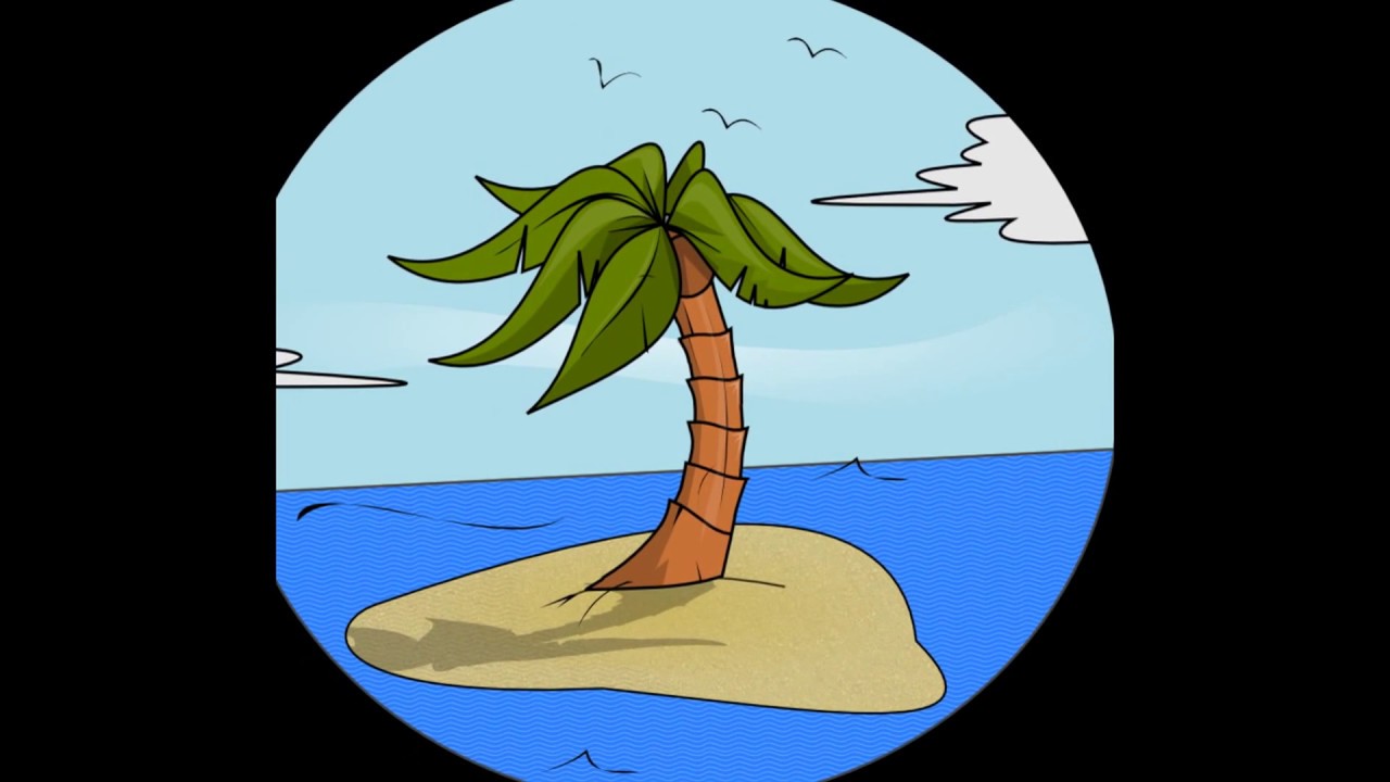 Необитаемый остров картинка для детей на прозрачном фоне