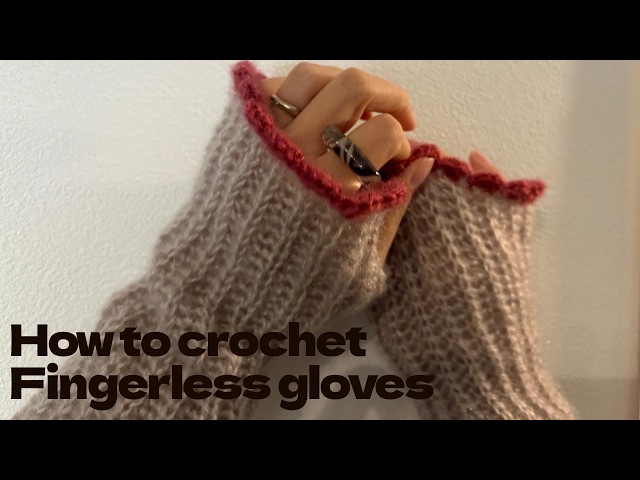 レア✨ 45R チューブヤーンかぎ針NO SLEEVE TOP ハンドニット Crochet 🔰] Ribbed arm warmers 💜 Easy even for beginners