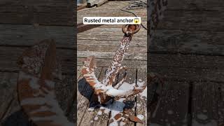 Satisfying Rust Removal from Rusted Metal Anchor 🧼 ASMR Rust Cleaning