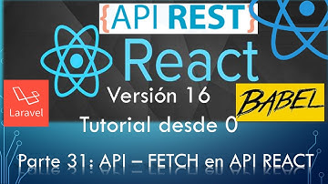 TUTORIAL REACT Vr 16.13 Parte 31: Uso del FETCH en REACT API