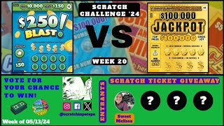 Scratchin' Pete | Scratch Challenge:  $250 Blast! VS $100,000 Jackpot | Week 20 2024 screenshot 1