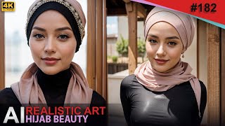 4K Ai Girl Lookbook - Beautiful Asian Hijab Girl #182