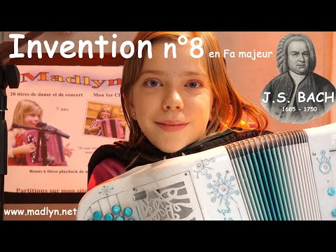 Invention No. 8 in F major (BWV 779) by J.S. Bach- Cover accordéon Madlyn- Cover accordion JS BACH