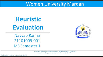 Women University Mardan (wum) : Heuristic Evaluation based on Nielsen’s Principles