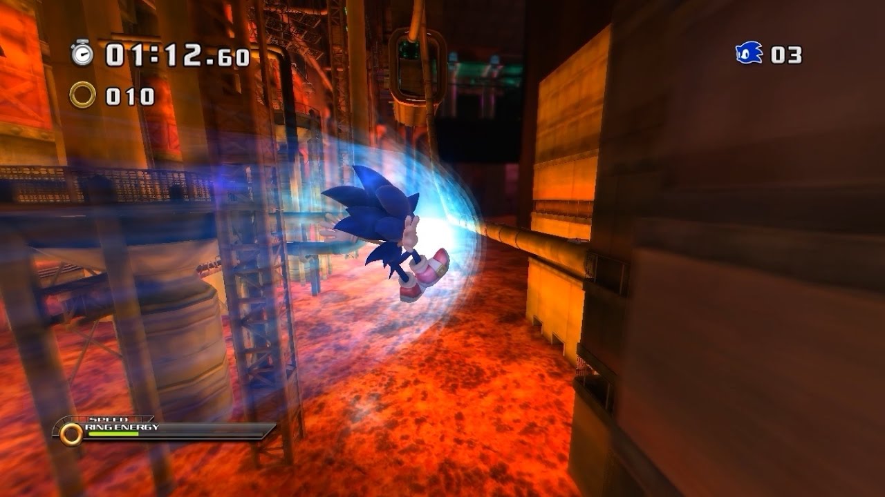 Sonic Generations Eggmanland Speed Run (no skills) 2:00.08