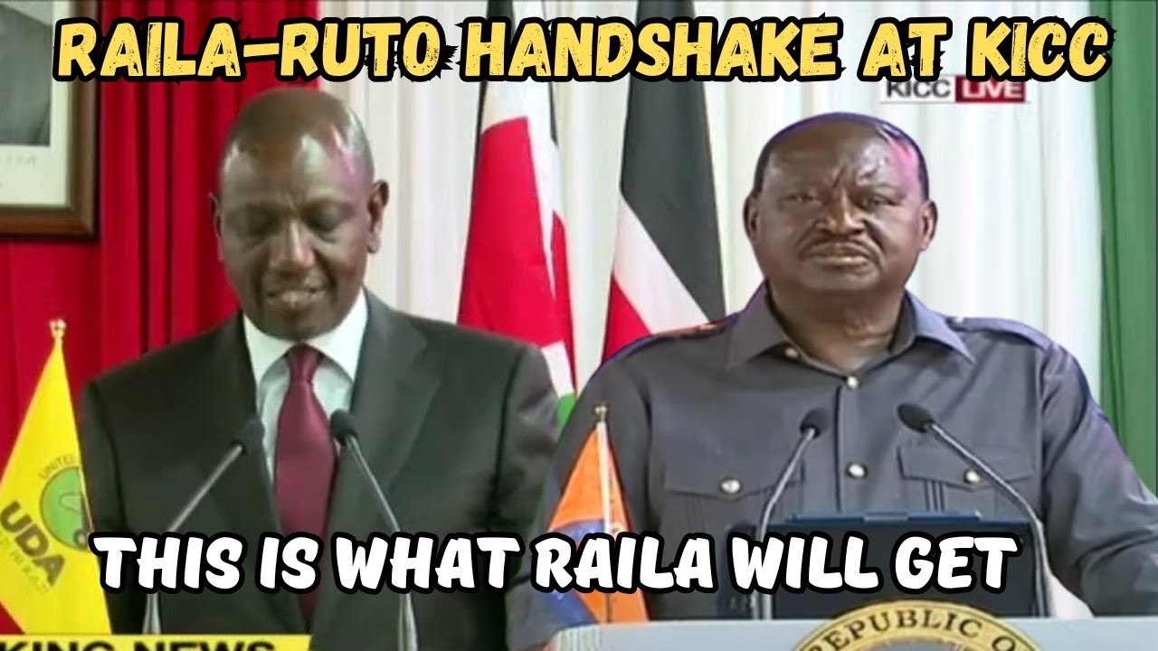 Raila-Ruto handshake at KICC