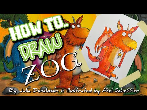 How to draw Zog the Dragon by Axel Scheffler