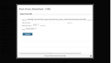 Datafeed Import Plugin for Wordpress - Tutorial on creating a feed from a URL