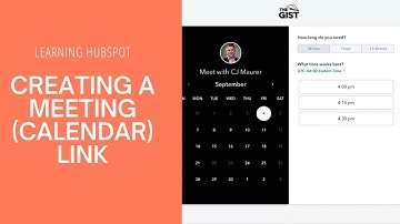 Learning HubSpot | Creating a Meeting (Calendar) Link