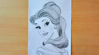 Princess Belle Drawing || Disney || Step by Step