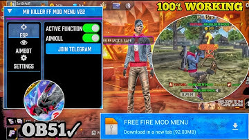 OB51 THE KING CHEATS V160 MOD MENU FREE FIRE | FF HACK MOD MENU DOWNLOAD 🔥 free fire headshot hack |
