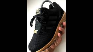 adidas zx flux black and gold