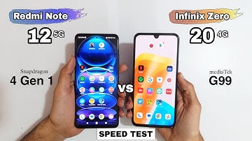 Redmi Note 12 5G vs Infinix Zero 20 4G Speed Test Comparison | 5G vs 4G Unbelievable Result 😱