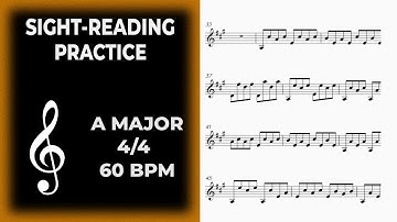 Sight Reading Practice - Ex 12 - A Major - Intermediate
