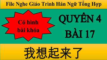 File nghe bài 17 Quyển 4 Hán ngữ Tổng hợp| Tiểu Nguyệt Học Tiếng Trung