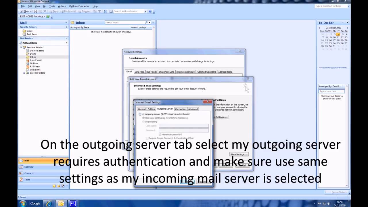 How To Set Up Gmail In Outlook 2007 YouTube