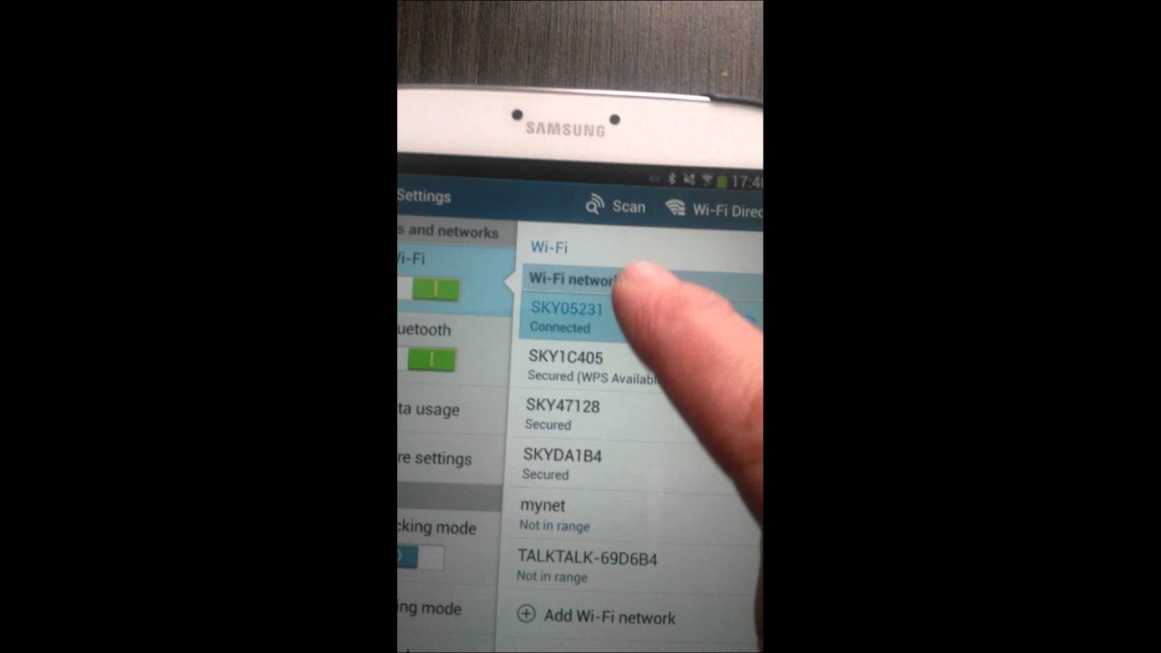Samsung tablet won t connect to wifi reset