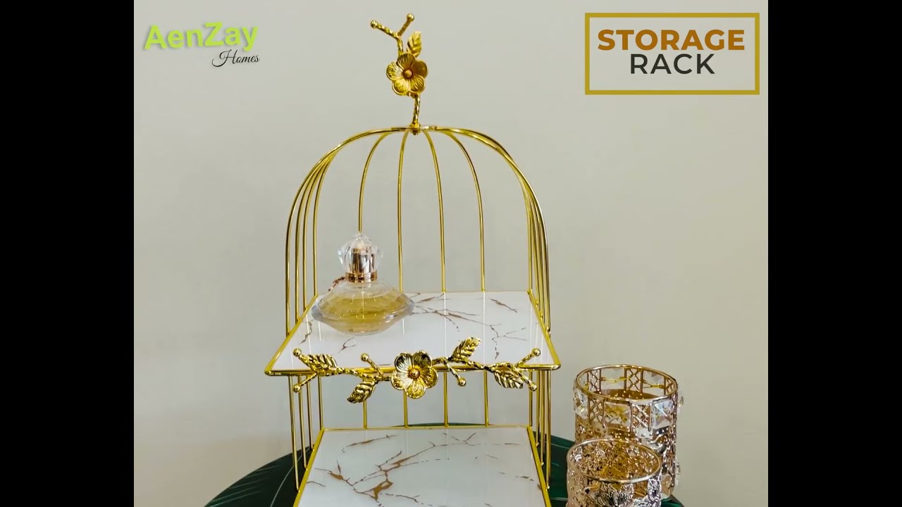 Space saving ceramic storage rack | Makeup organizer | AenZay Homes