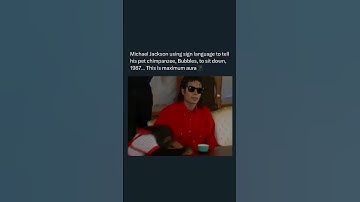 MICHAEL JACKSONS MEETING WITH BUBBLES THE CHIMPANZEE 😯