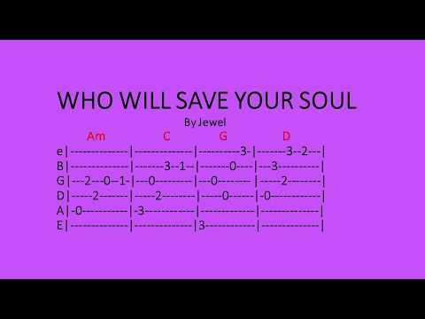 Who Will Save Your Soul By Jewel - Easy Chords And Lyrics
