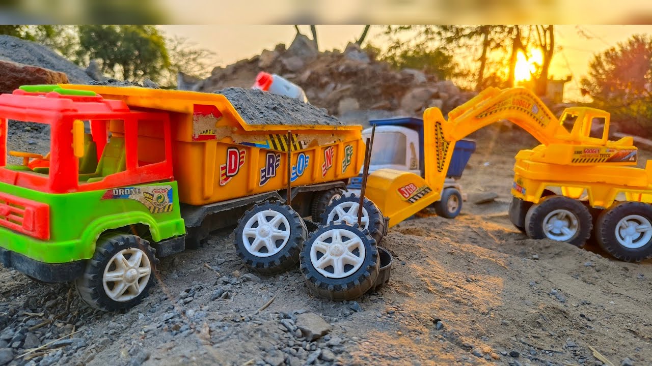 gadi gadi khela cartoon 124 🤩 TATA Truck And Dumper Accident Tractor