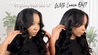 Voluminous V Part Body Wave Wig Install With Leave Out + How To Blend Leave Out | AliPearl Hair