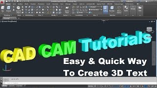 How to Create 3D Text in AutoCAD | AutoCAD 3D Text Quick & Easy Method Tutorial