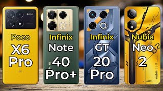 Poco X6 Pro Vs Infinix Note 40 Pro+ Vs Infinix GT 20 Pro Plus Vs Nubia Neo 2