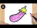 #635 How to Draw an Eggplant - Easy Drawing Tutorial