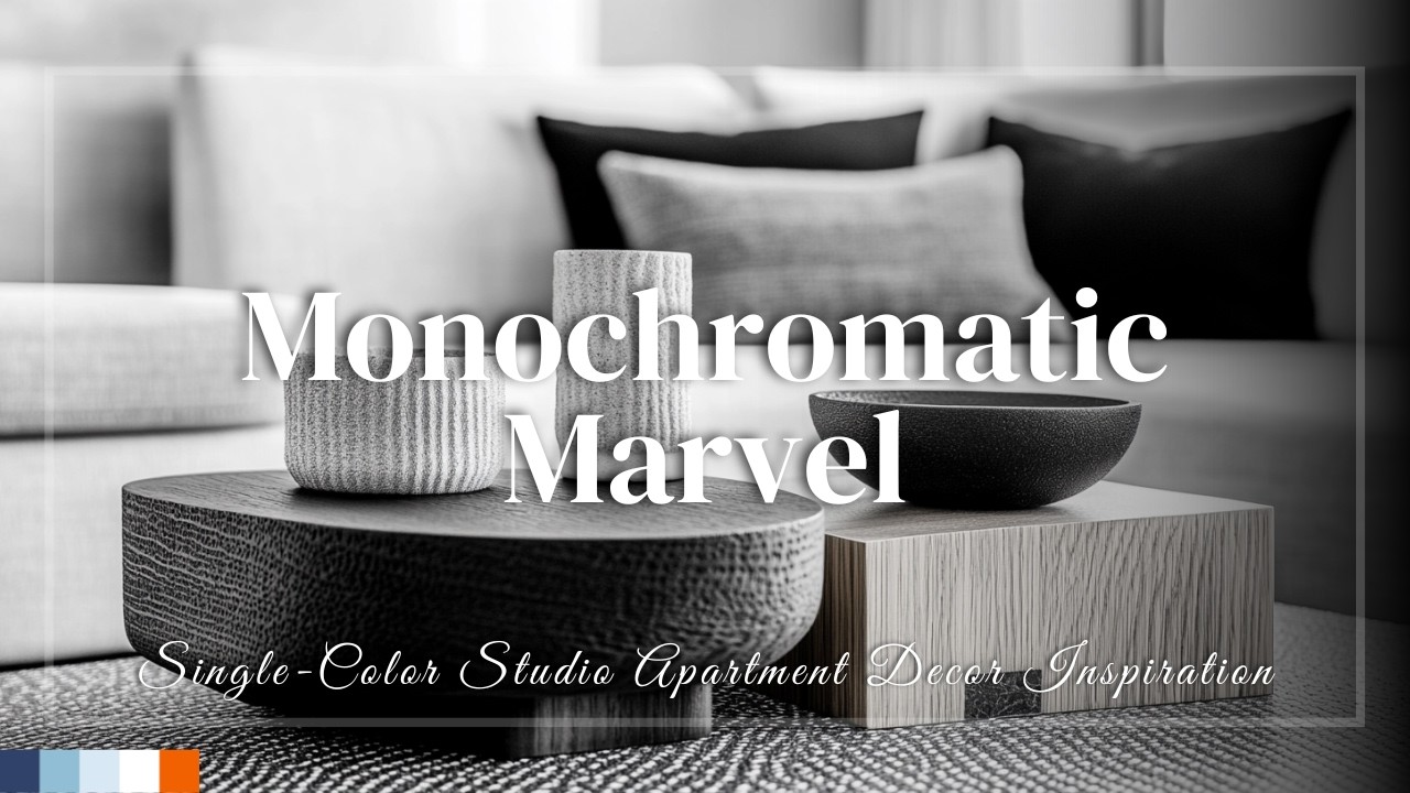 Monochromatic Marvel: Single-Color Studio Apartment Decor Inspiration