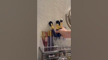 | organizing my makeup | #makeup #explore #video #declutter #organized #sustainable #asmr #reels