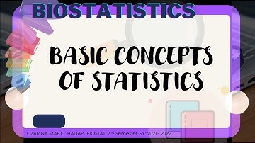 BASIC CONCEPTS IN STATISTICS