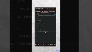 Using Internal CSS On Smart phone. #HTML #CSS #Java script #shorts #Web design #Internal CSS