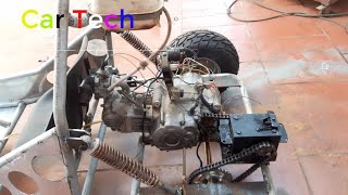Engine cover and reverse gear for gokart part 9